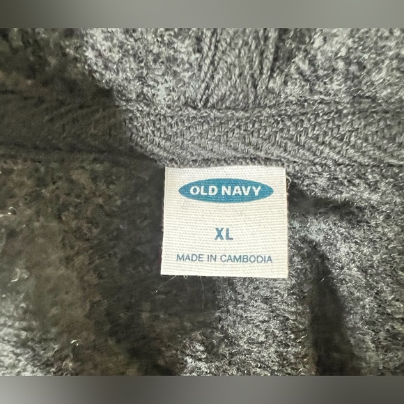 Old Navy XL Blue Easy Does It Hoodie Sweatshirt Women’s Cropped Oversized Soft - Picture 3 of 4